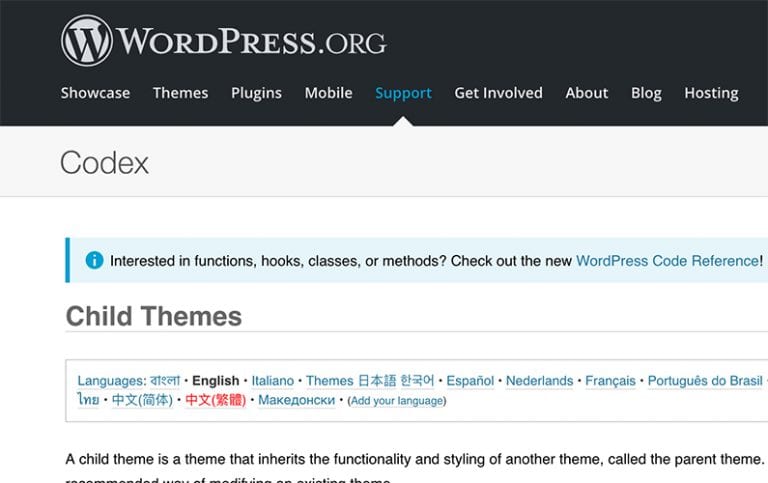 Child Theme Screenshot from wordpress.org