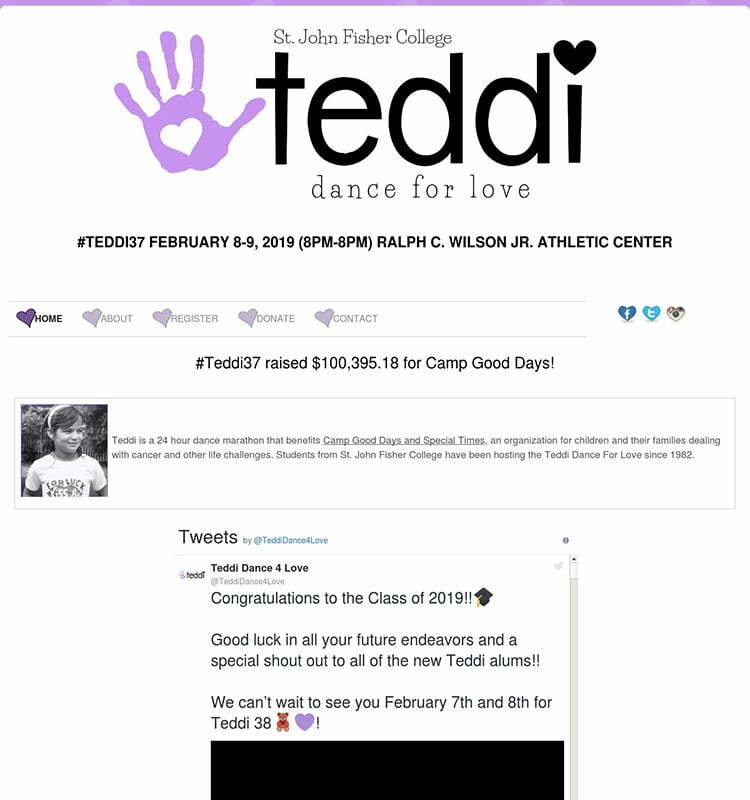 website screenshot - teddi.sjfc.edu